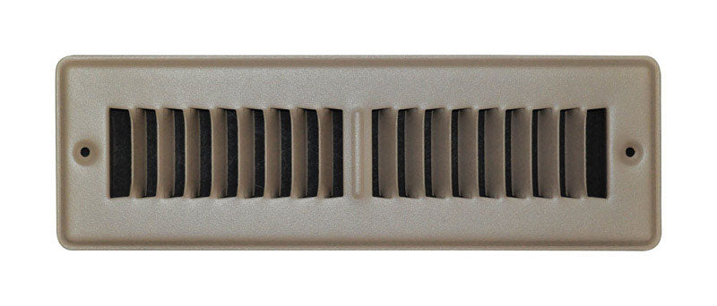 Tru Aire 2 in. H X 10 in. W 2-Way Powder Coat Brown Steel Floor Register