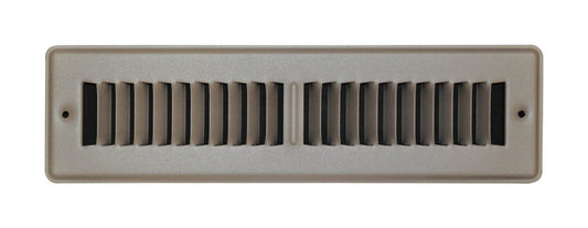 Tru Aire 2 in. H X 12 in. W 2-Way Powder Coat Brown Steel Floor Register