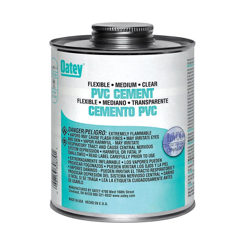 Oatey Clear Cement For Flexible PVC 4 oz
