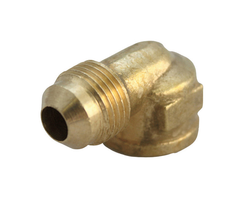 Ace 3/8 in. Flare X 1/2 in. D FPT Brass 90 Degree Elbow