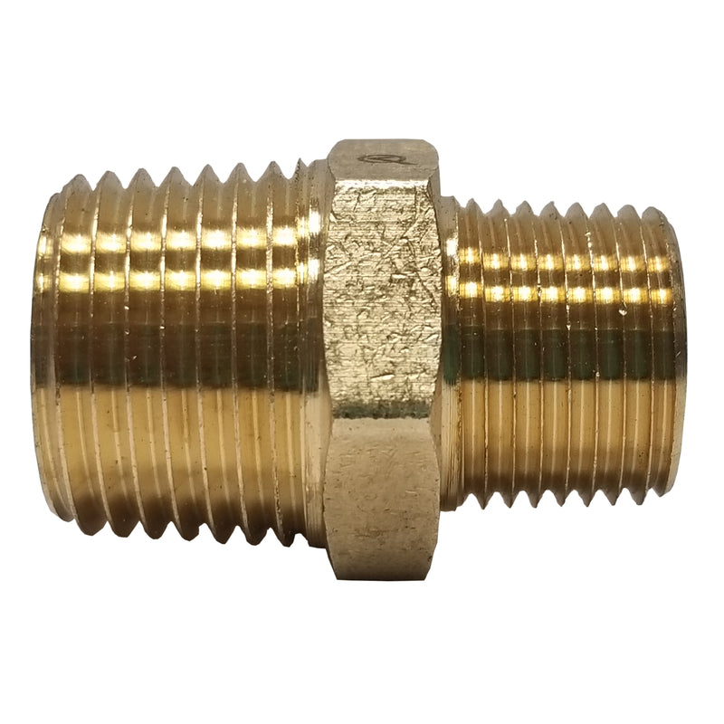 Ace 1/4 in. MPT X 1/8 in. D MPT Brass Reducing Hex Nipple