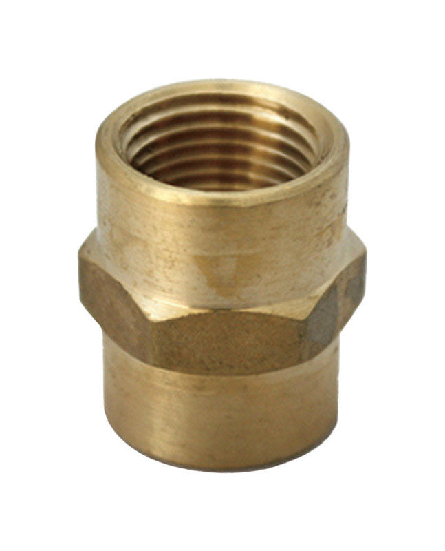 JMF Company 1/2 in. FPT X 3/8 in. D FPT Brass Reducing Coupling