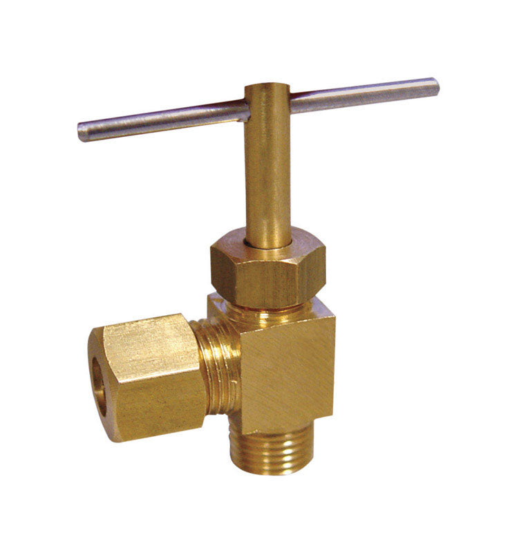 JMF Company 1/4 in. 1/4 in. Brass Needle Valve