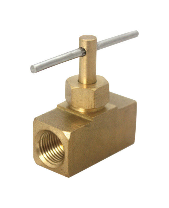 JMF Company 1/8 in. 1/8 in. Brass Needle Valve