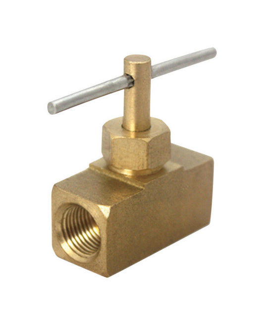 JMF Company 1/8 in. 1/8 in. Brass Needle Valve