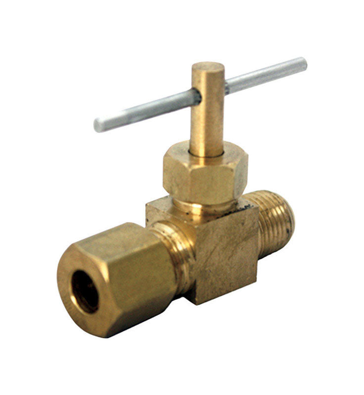 JMF Company 1/4 in. 1/4 in. Brass Needle Valve