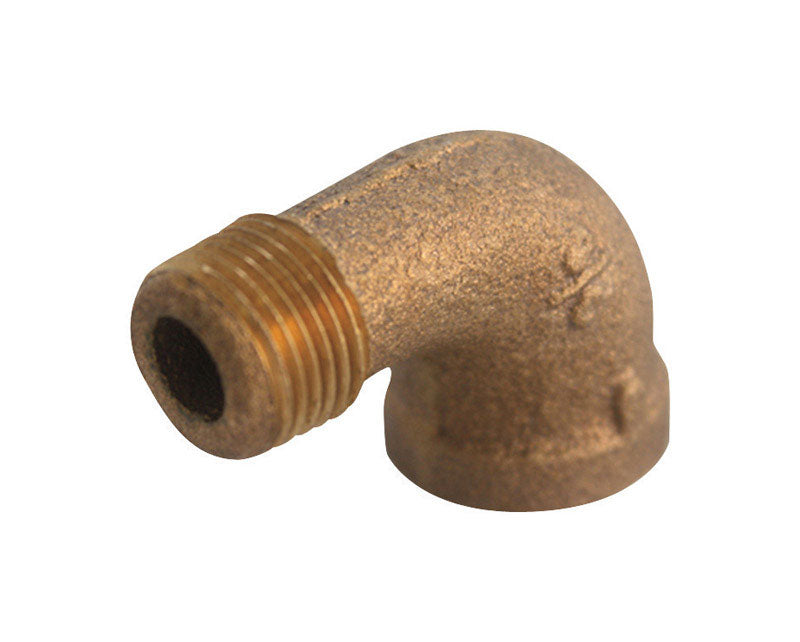 JMF Company 3/8 in. FPT X 3/8 in. D MPT Red Brass 90 Degree Street Elbow