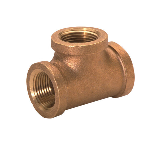 JMF Company 1/8 in. FPT X 1/8 in. D FPT Red Brass Tee