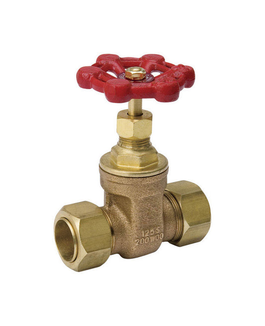 B&K ProLine 1/2 in. Comp x Comp Brass Gate Valve
