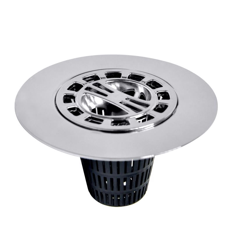 Danco 4-1/4 in. Chrome Round Drain Grate and Cover