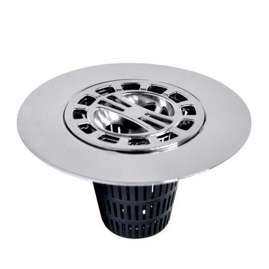 Danco 4-1/4 in. Chrome Round Drain Grate and Cover