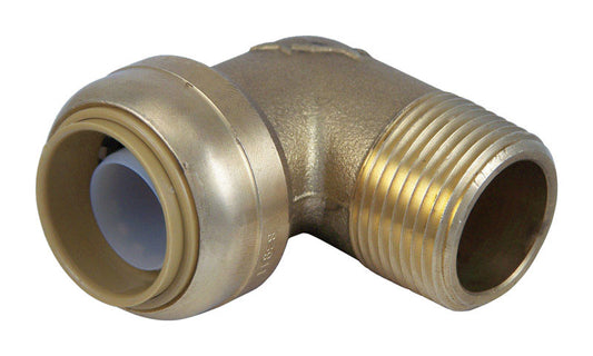 SharkBite Push to Connect 3/4 in. PTC X 3/4 in. D MNPT Brass Elbow