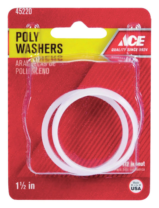 Ace 1-1/2 in. D Plastic Poly Washer 2 pk