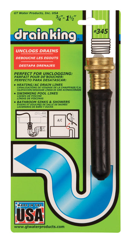 GT Water Products Drain King 0 ft. L Drain Unclogger