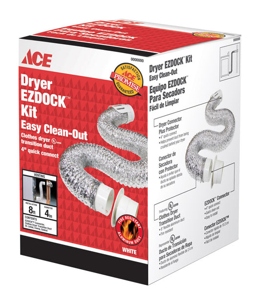 Ace 96 in. L X 4 in. D Silver/White Aluminum Quick Connect Kit
