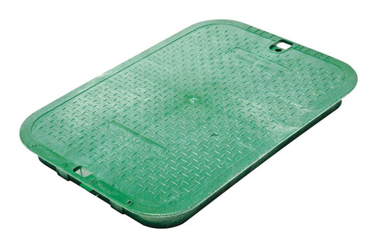 NDS 21-1/2 in. W X 2 in. H Rectangular Valve Box Cover Green