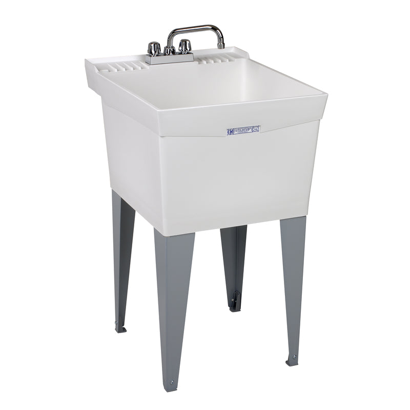 Mustee Utilatub 20 in. W X 24 in. D Single Thermoplastic Utility Tub Kit