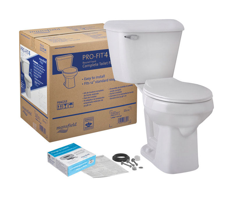 Mansfield Pro-Fit 4 ADA Compliant 1.6 gal White Round Complete Toilet