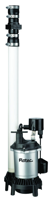 Flotec Easy Sump 1/2 HP 4200 gph Zinc Vertical Float Switch AC Submersible Sump Pump 8 ftÂ³