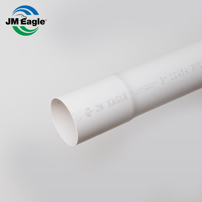 JM Eagle PVC Sewer Pipe 3 in. D X 10 ft. L Bell 0 psi