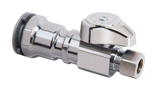 BrassCraft 1/2 in. NPC outlets X 3/8 in. Brass Shut-Off Valve