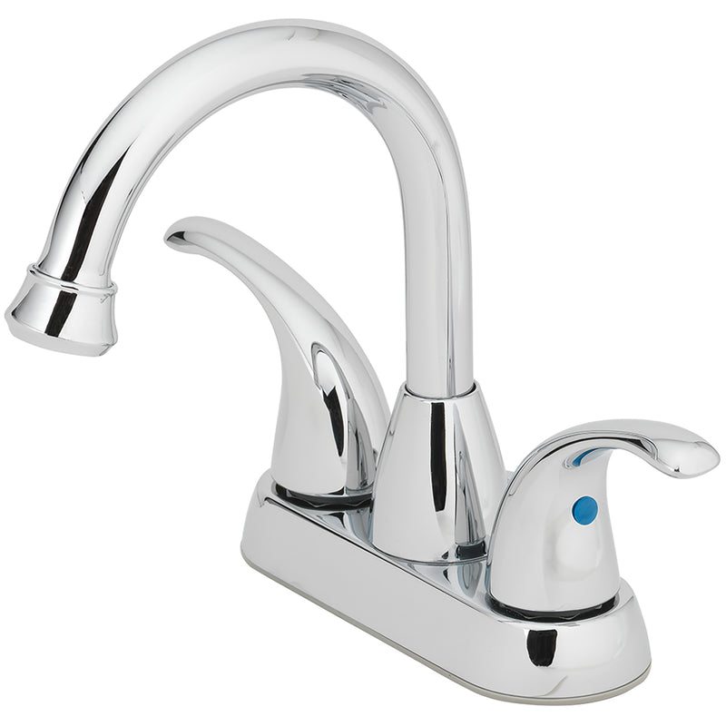 OakBrook Chrome Coastal Two-Handle Bathroom Sink Faucet 4 in.