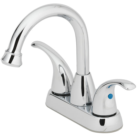 OakBrook Chrome Coastal Two-Handle Bathroom Sink Faucet 4 in.