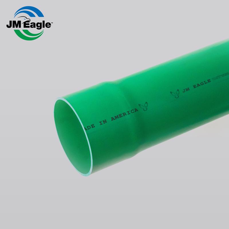 JM Eagle PVC Sewer Main 6 in. D X 10 ft. L Bell 0 psi