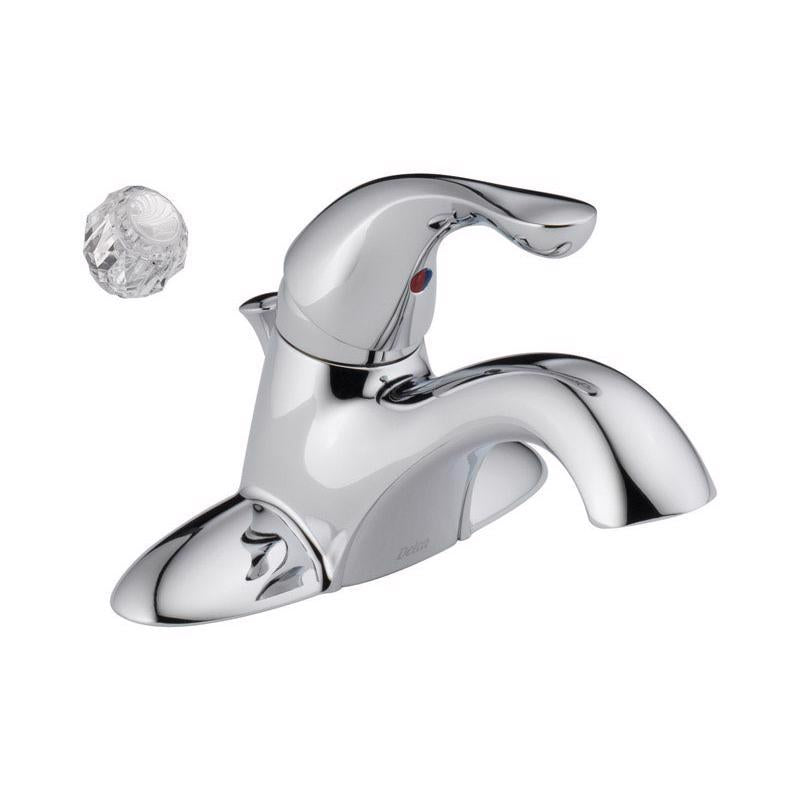 Delta Classic Chrome Traditional Centerset Bathroom Sink Faucet 4 in.