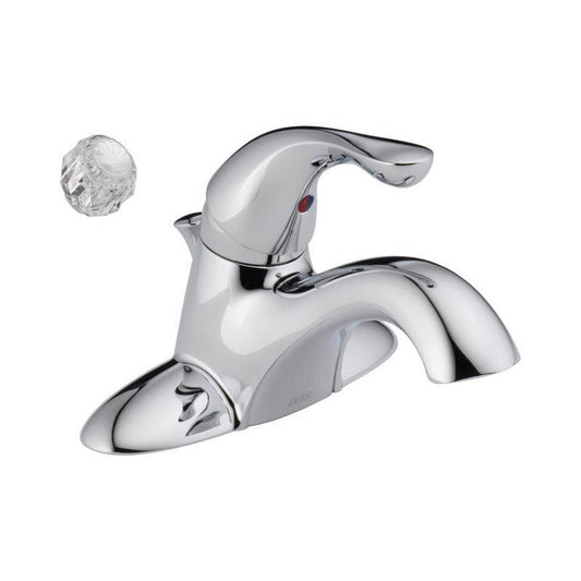 Delta Classic Chrome Traditional Centerset Bathroom Sink Faucet 4 in.