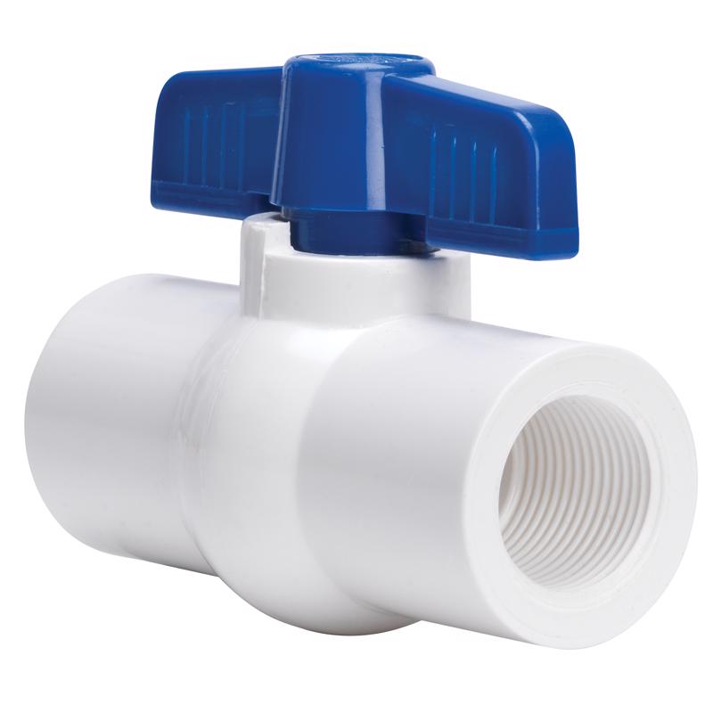 Homewerks 1 in. PVC FIP Ball Valve Full Port Quarter-Turn Lever For Non-Potable Water