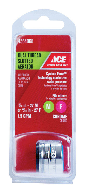 Ace Dual Thread 15/16 in.- 27M x 55/64 in.-27F Chrome Faucet Aerator