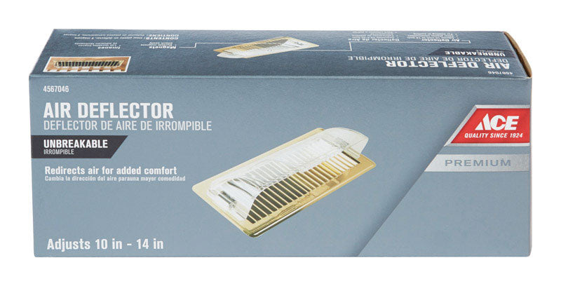 Ace 2-3/4 in. H X 10 - 14 in. W 1-Way Silver Plastic Air Deflector
