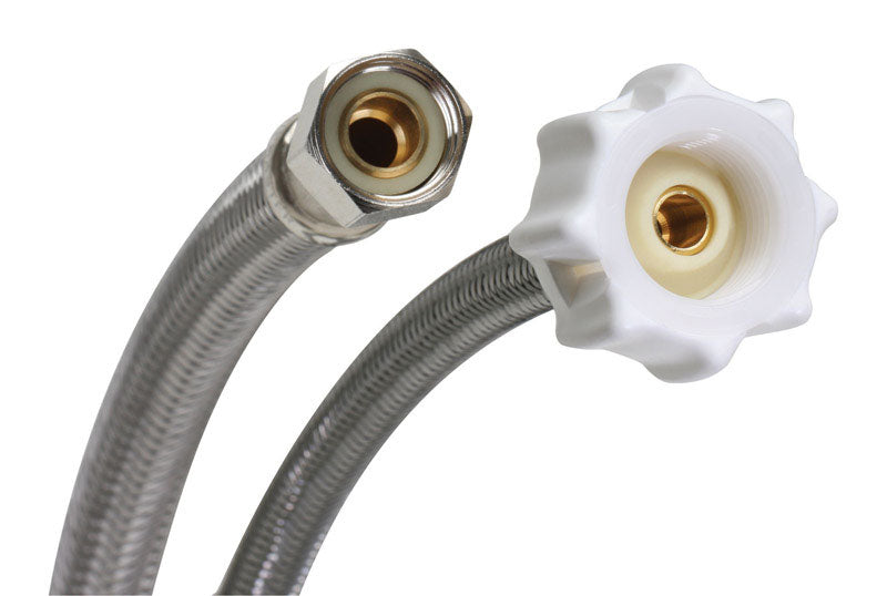 Fluidmaster 3/8 in. Compression X 7/8 in. D Ballcock 16 in. Braided Stainless Steel Toilet Supply Li