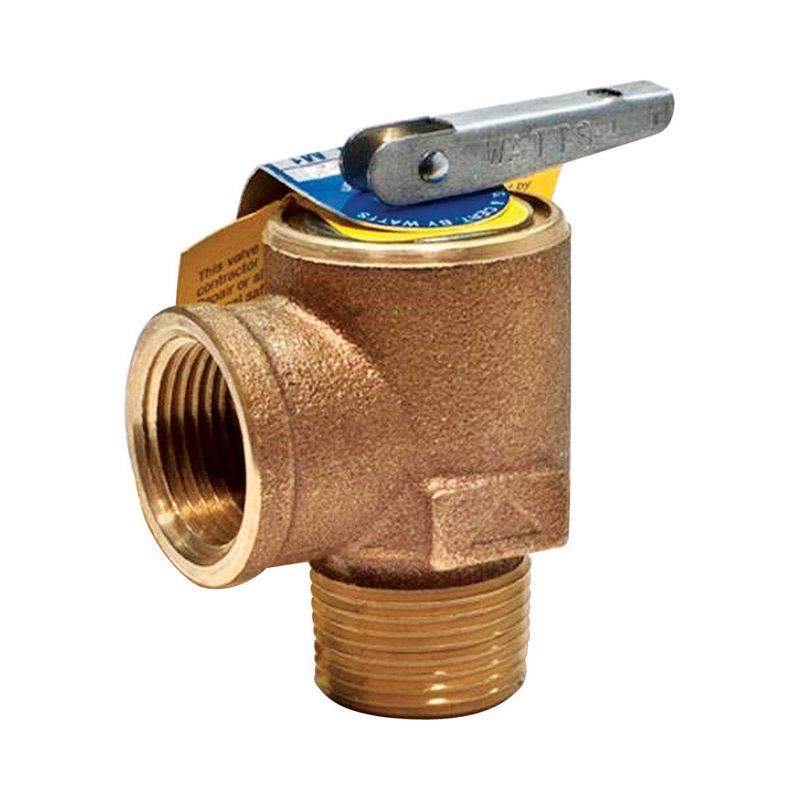 Watts 3/4 in. FPT in. X 3/4 in. MPT Brass Boiler Pressure Relief Valve