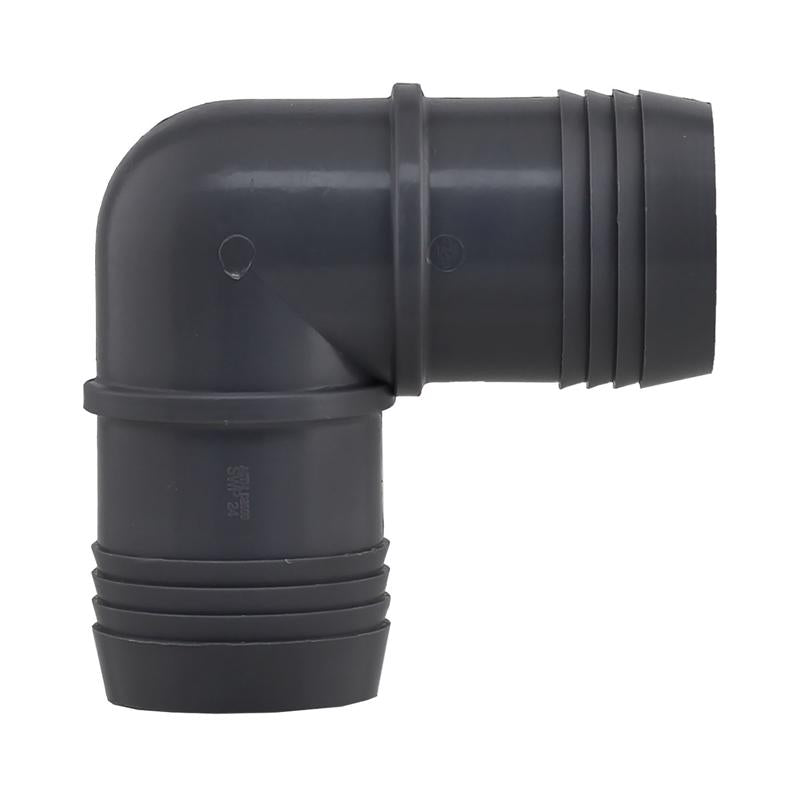 Boshart Industries 2 in. Insert in. X 2 in. D Insert Polypropylene 4.35 in. 90 Degree Elbow 1 pk