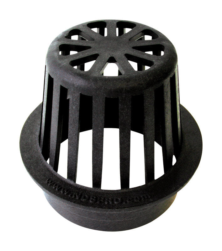 NDS 4 in. Black Round Polyolefin Atrium Grate