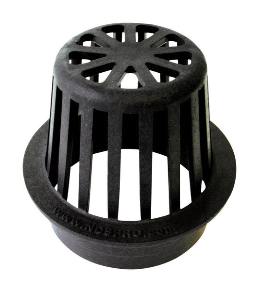 NDS 4 in. Black Round Polyolefin Atrium Grate
