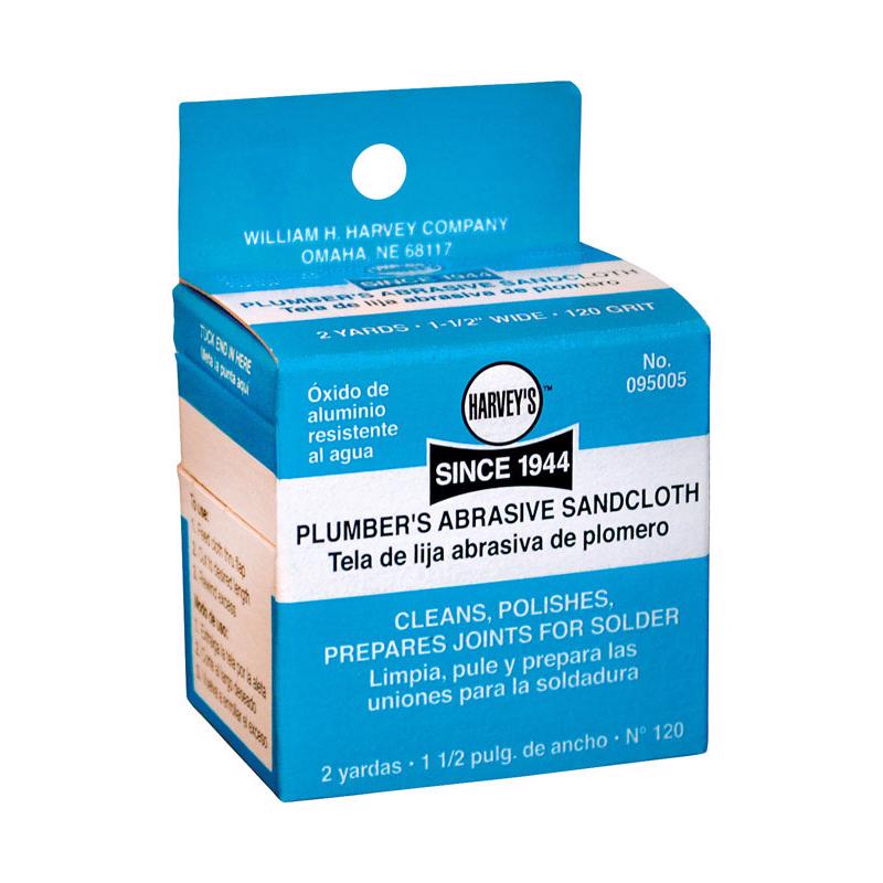 Harvey's 2 yd L X 1.5  W 120 Grit Aluminum Oxide Sanding Cloth 1 pk