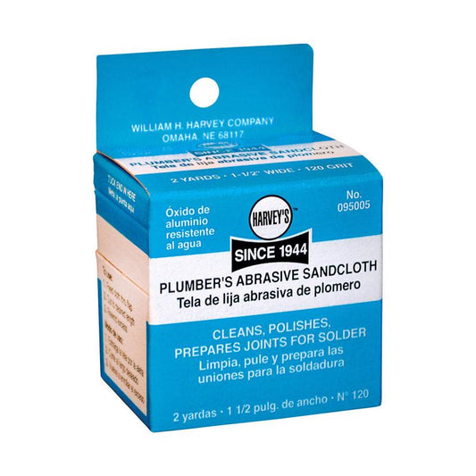 Harvey's 2 yd L X 1.5  W 120 Grit Aluminum Oxide Sanding Cloth 1 pk