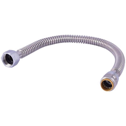 SharkBite 3/4 in. Push X 1 in. D FIP 24 in. Stainless Steel Supply Line