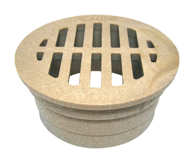 NDS 3 in. Sand Round Polypropylene Drain Grate