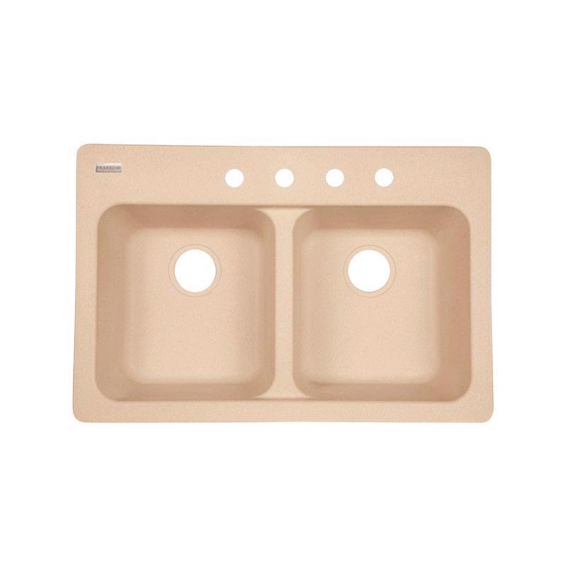 Franke Tectonite Dual Mount 33 in. W X 22 in. L Double Bowl Kitchen Sink Beige