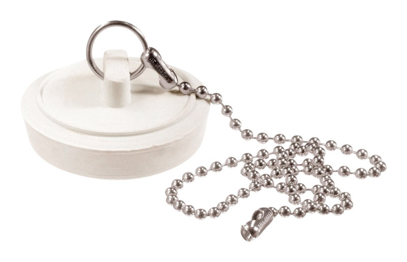 Plumb Pak 1-1/4 in. White Rubber Drain Stopper