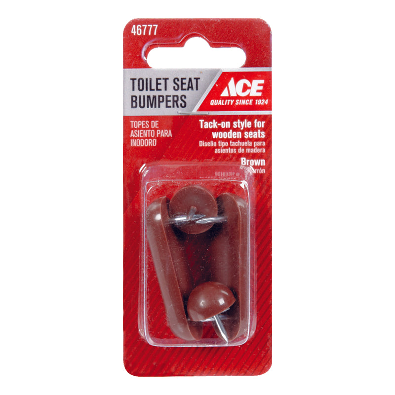 Ace Toilet Seat Bumpers Brown Plastic