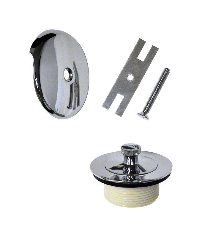 Danco 2-3/4 in. Chrome Gray Metal Lift and Turn Tub Drain Trim Kit