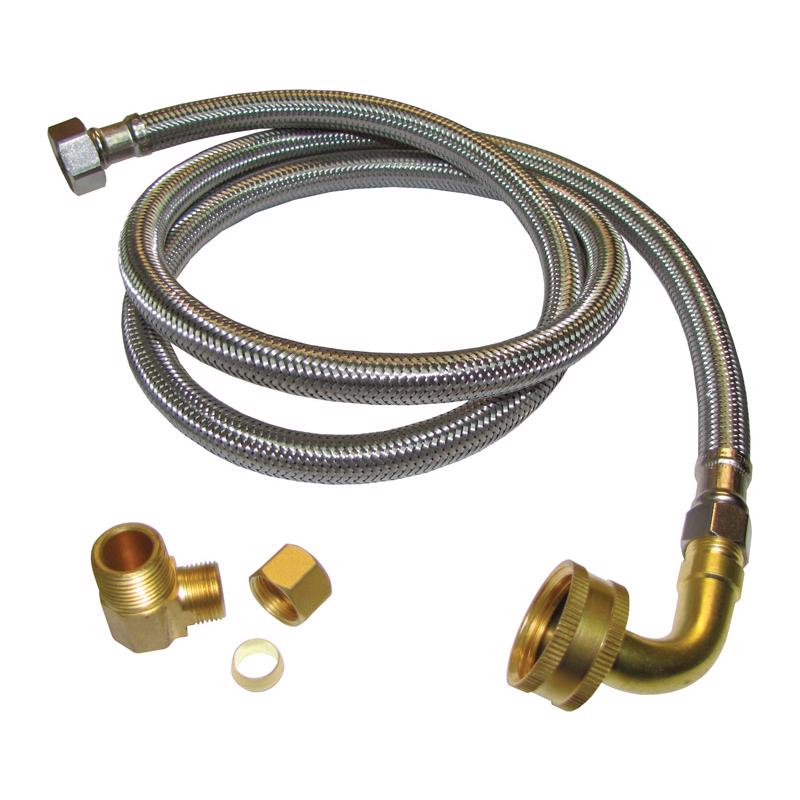 Plumb Pak 3/8 in. Compression in. X 3/8 in. D MIP 72 in. Stainless Steel Dishwasher Supply Line