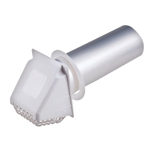 Deflect-O Jordan 14.75 in. L X 4 in. D Silver/White Aluminum/Plastic Vent Dryer Hood