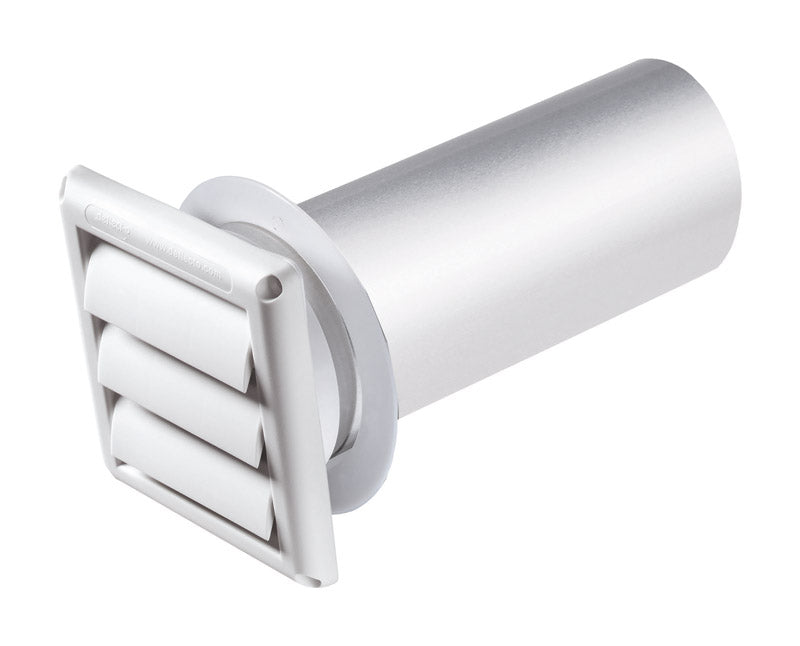 Deflect-O Supurr-Vent 11 in. L X 4 in. D White Aluminum/Plastic Dryer Vent Kit