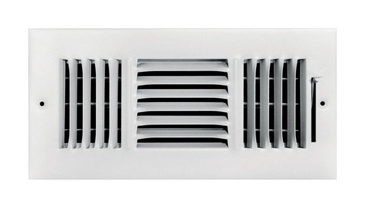 Tru Aire 4 in. H X 12 in. W 3-Way Powder Coat White Steel Wall/Ceiling Register